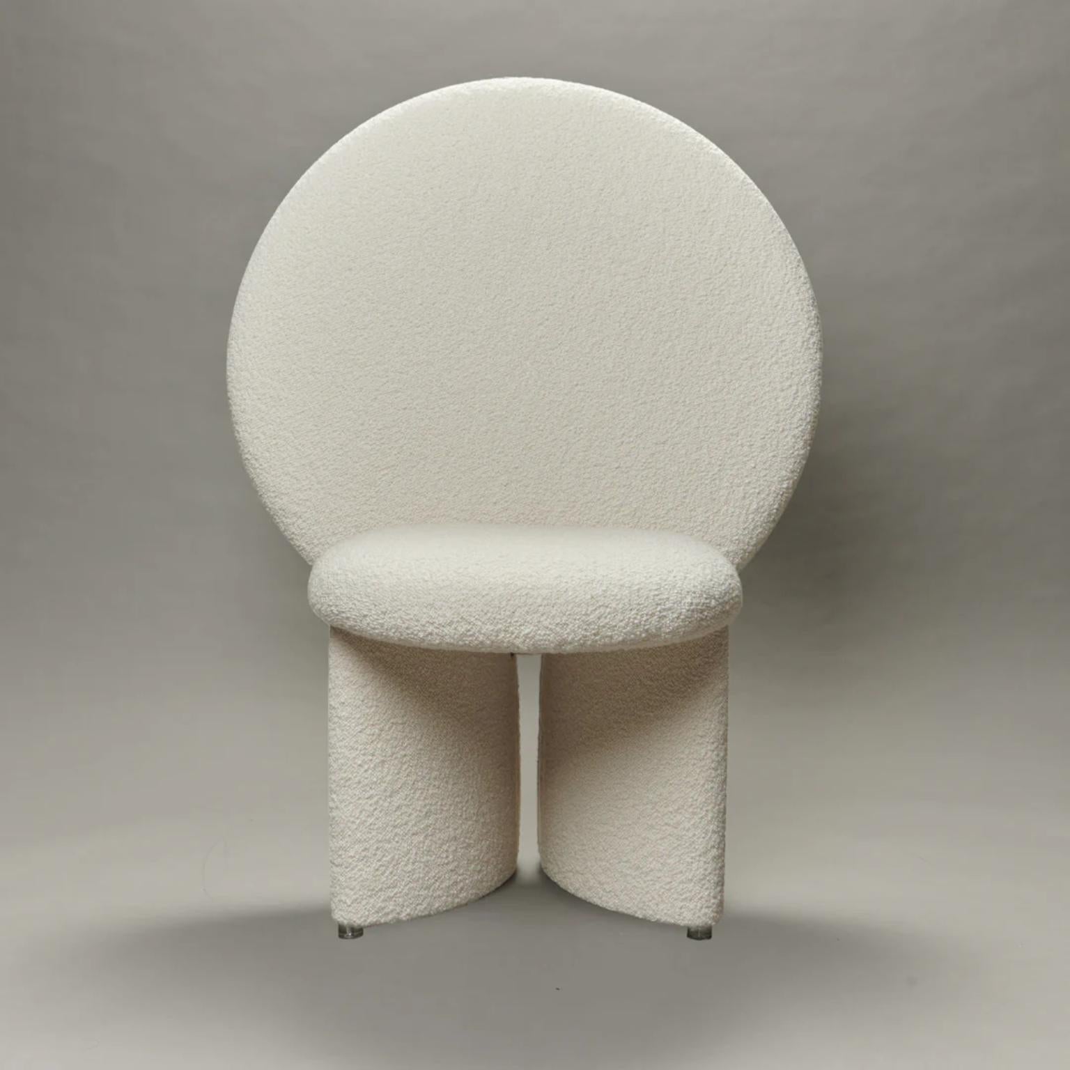 Afternoon Grey Bouclé Chair by Bohinc Studio In New Condition In Geneve, CH