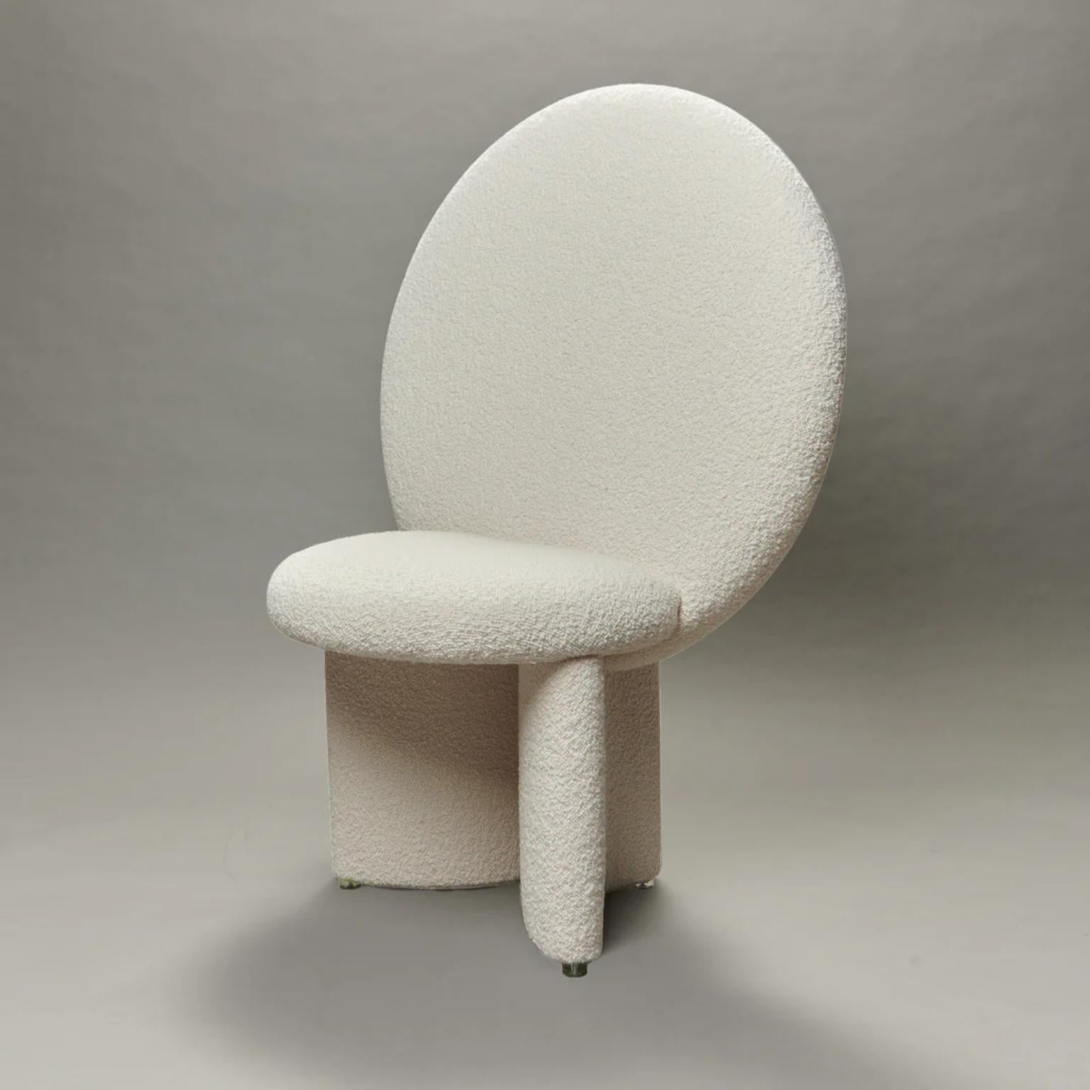 Contemporary Afternoon Grey Bouclé Chair by Bohinc Studio