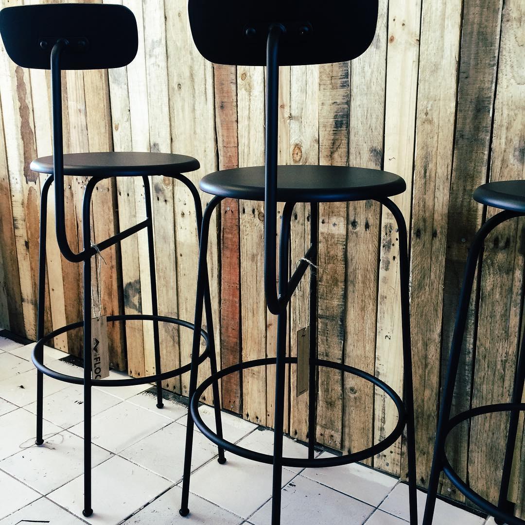 Painted Afteroom Bar Chair, Black Wood For Sale