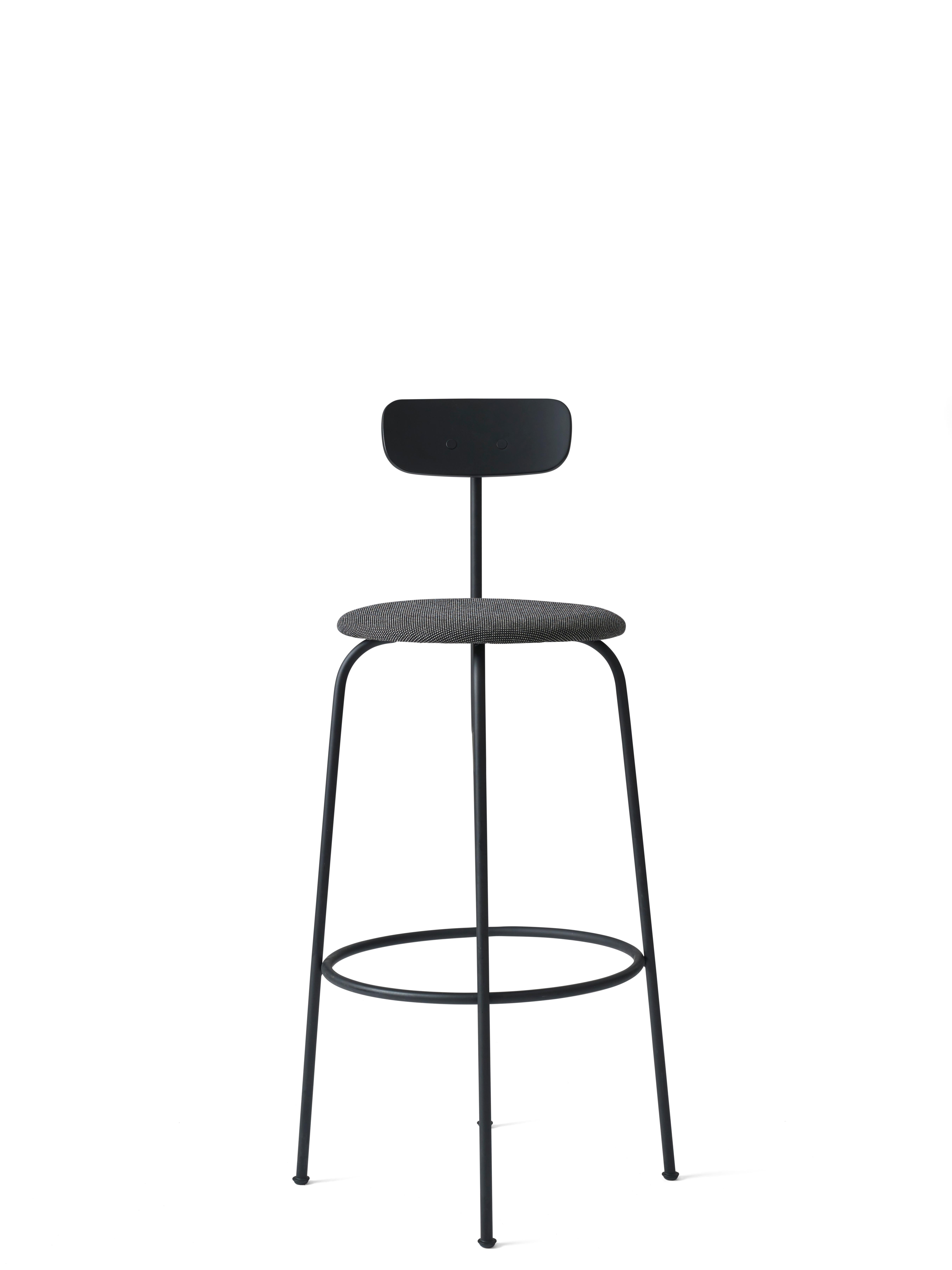 Afteroom Bar Chair, Upholstered, Black Legs with Basel Fabric (Bulgarisch)