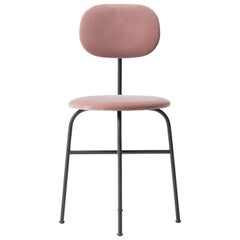 Afteroom Dining Chair Plus, Black Legs, Nevotex "Ritz" #4512 Fabric ‘Dusty Rose’