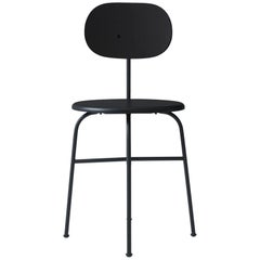 Afteroom Dining Chair Plus, Black Wood Seat & Back