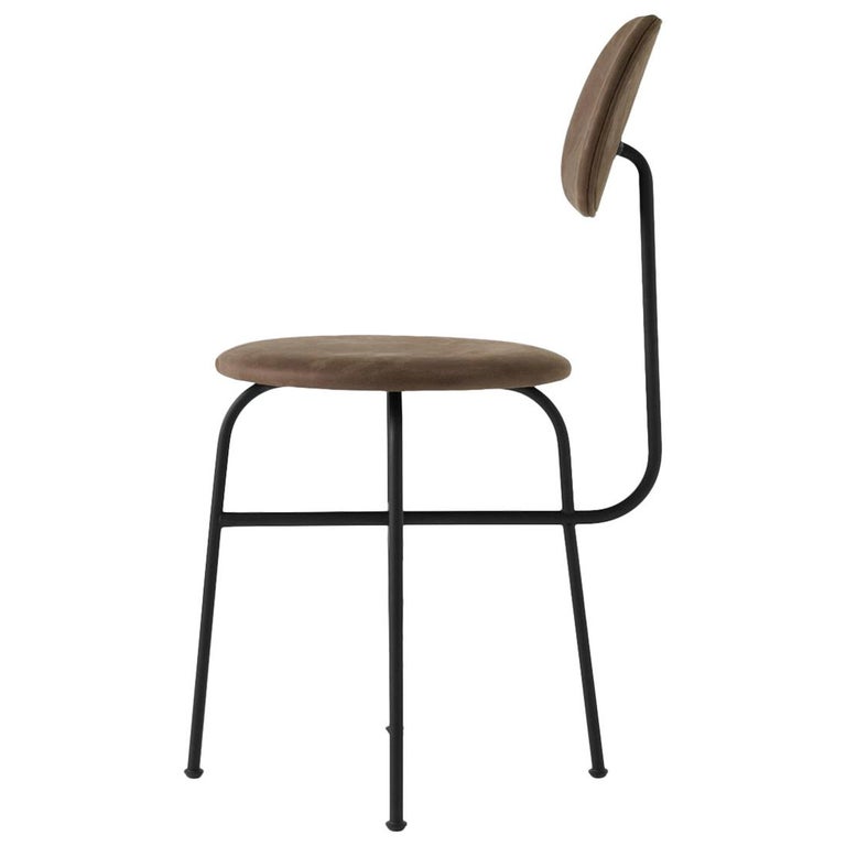 Afteroom Plus, Esszimmerstuhl, Schwarze Beine, Brauner Samt 1