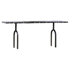 AG-01 Arch Occasional Table, Console of Brass and Marble