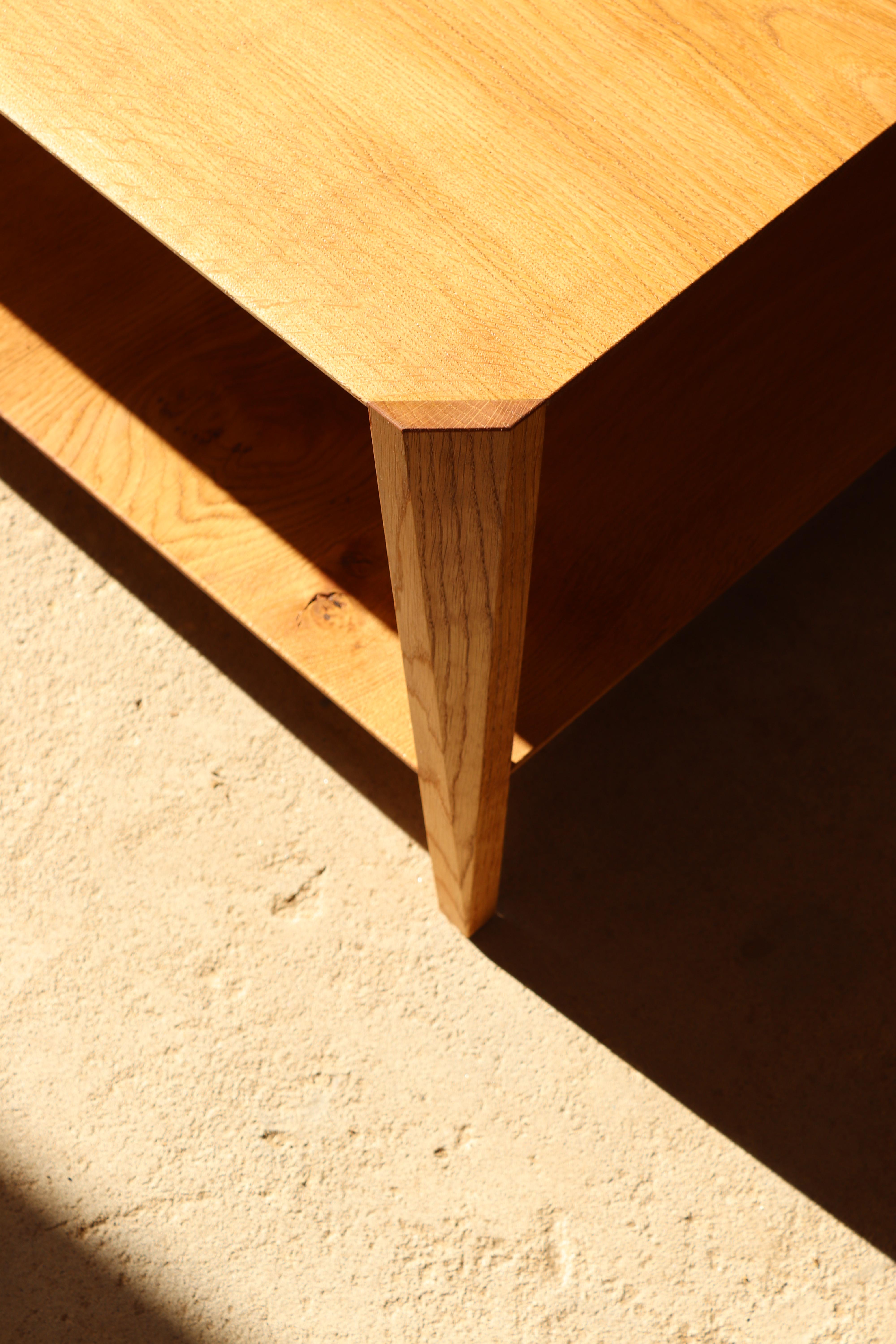 AG Coffee Table, Solid Oak, Handmade and Designed by Tomaz Viana For Sale 3