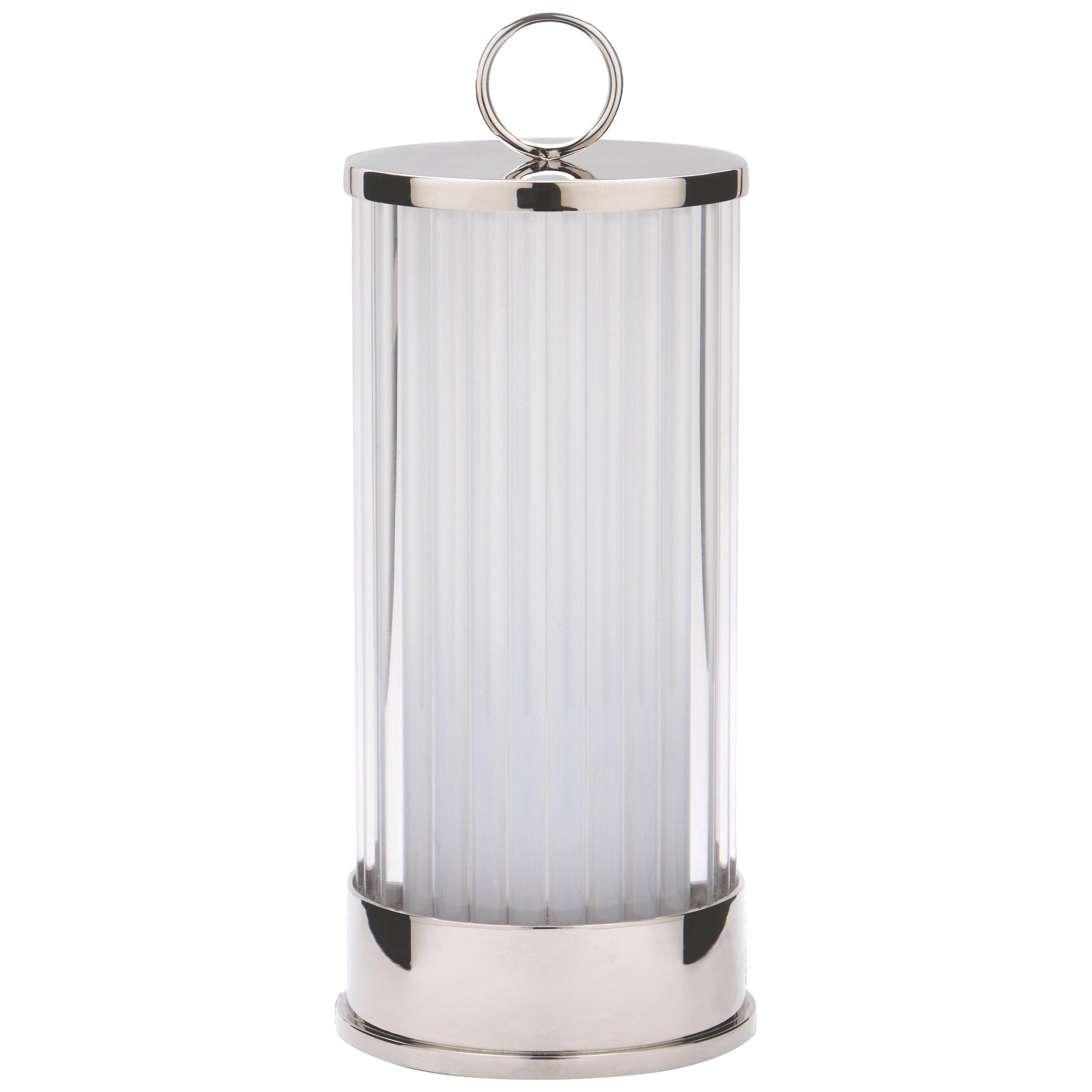 Acorn Lantern in Silver Plated Brass For Sale