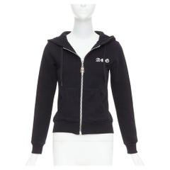 A&G Rock n Roll Couture Amal Guessou 925 sterling silver dagger zip hoodie S