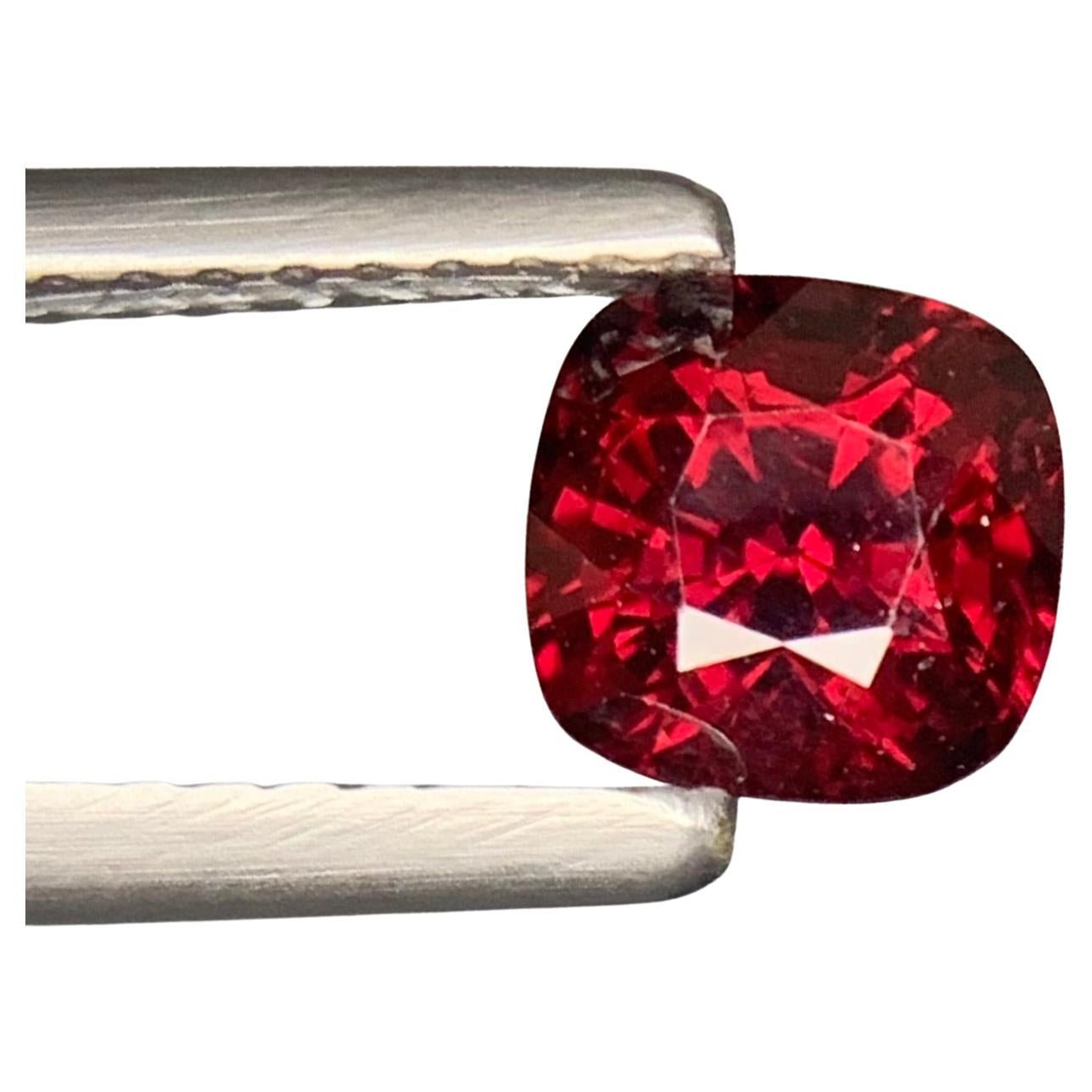 AGA Certified 1.25 Carat Natural Loose Burmese Red Spinel From Myanmar