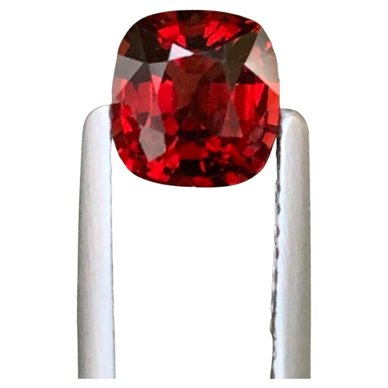 AGA Certified 1.70 Carat Natural Loose Burmese Red Spinel Gemstone