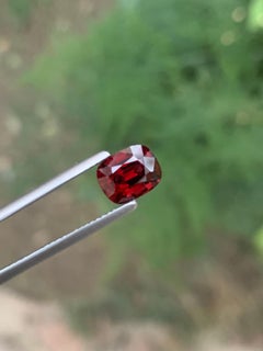 AGA Certified 2.01 Carat Natural Loose Burmese Red Spinel Cushion Cut Gemstone