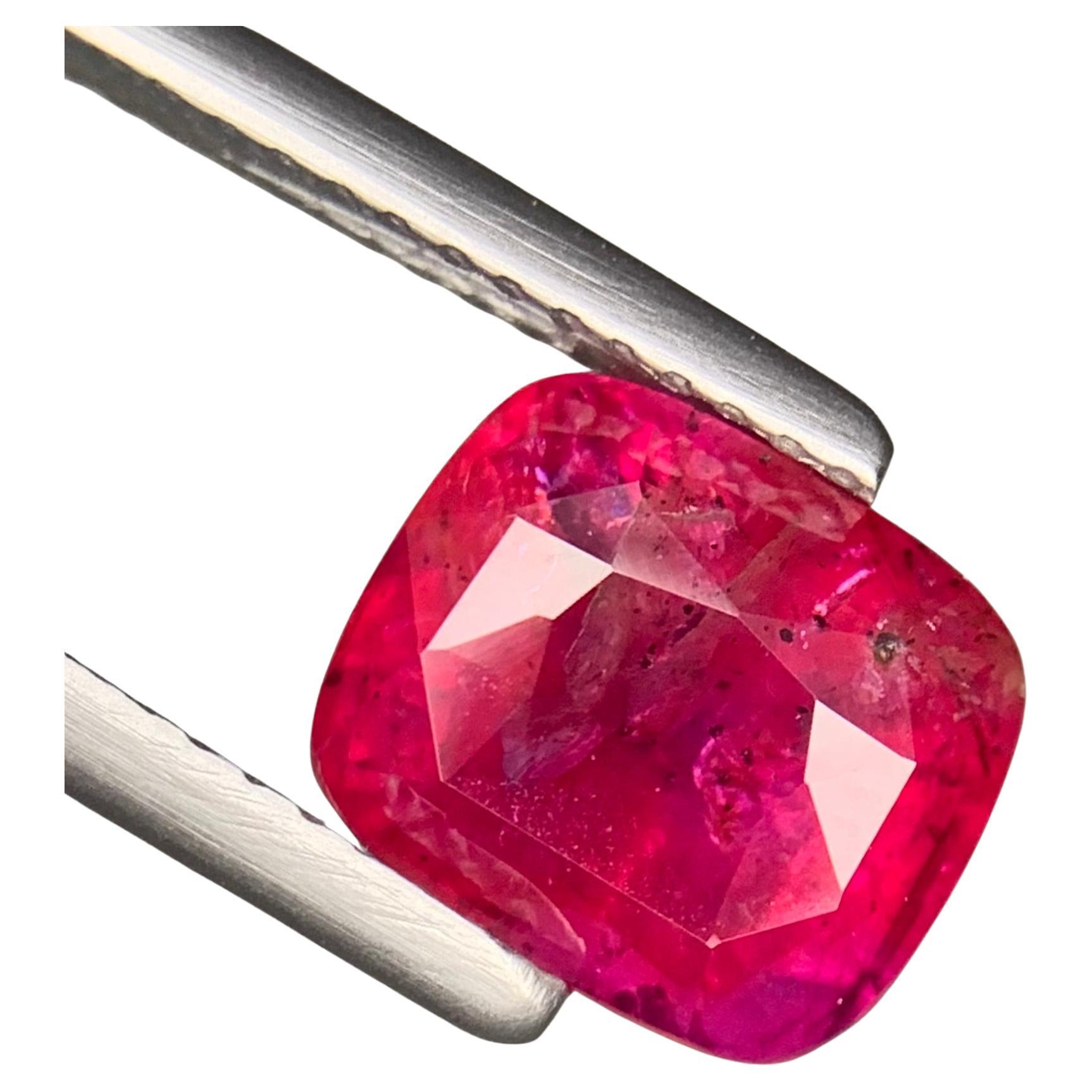 Gemme en forme de coussin certifiée AGA de 4,61 carats de rubis naturel en vrac provenant du Mozambique en vente