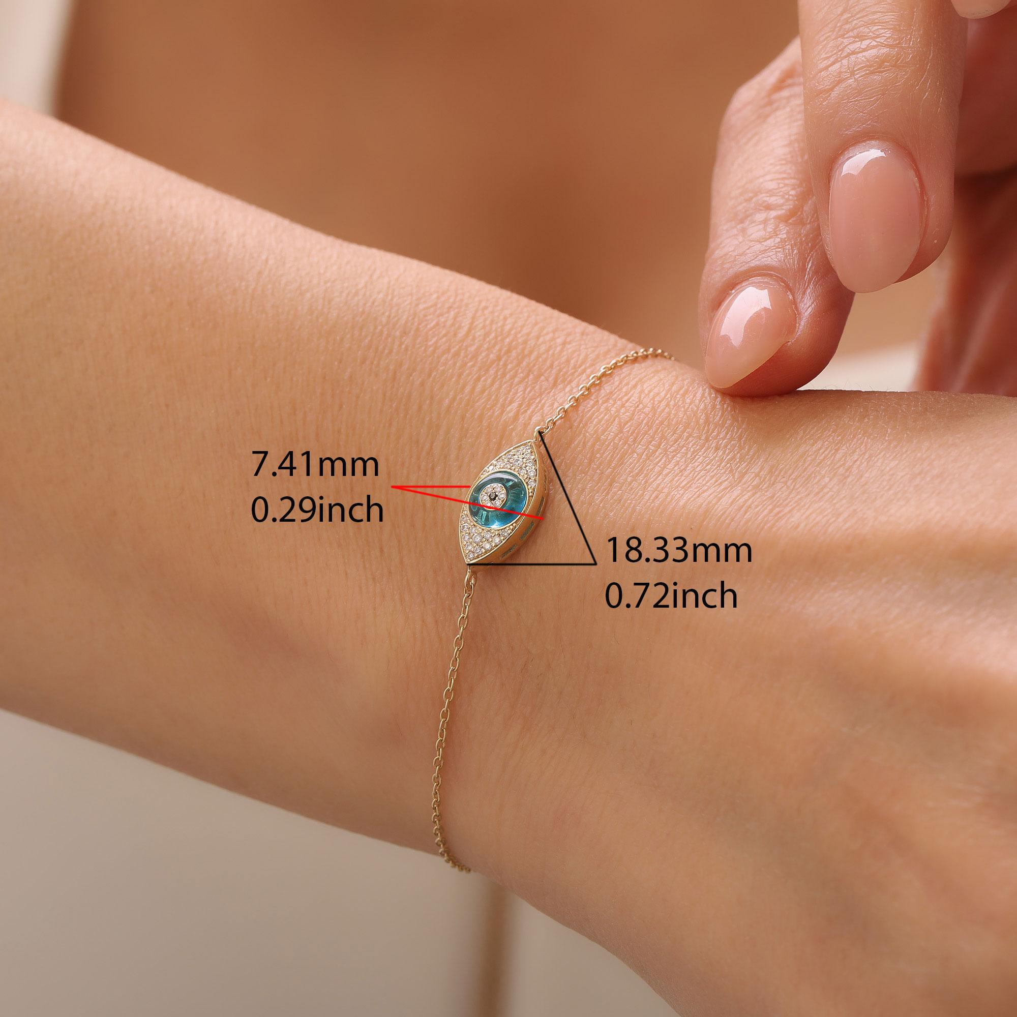 Contra el mal de ojo Pulsera de diamantes en venta 1