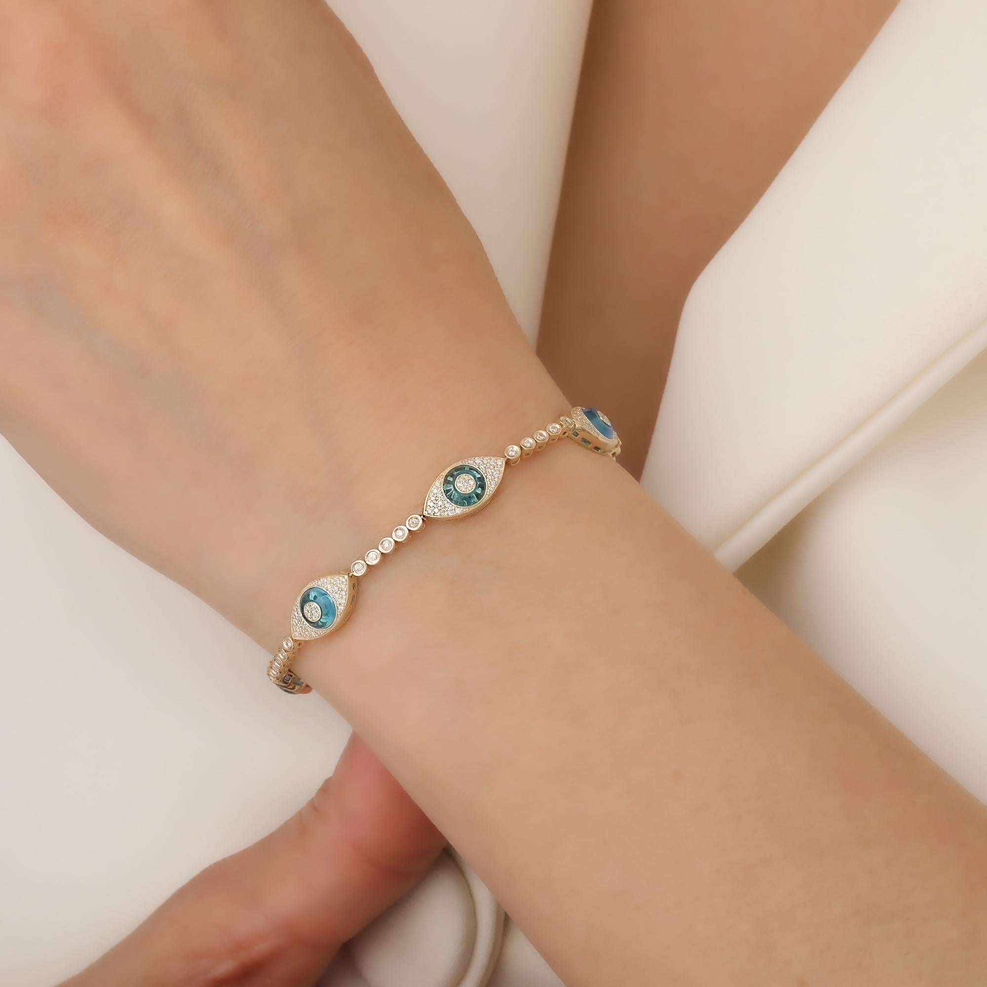 De las mujeres Contra el mal de ojo Pulsera de diamantes en venta
