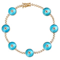 Contra el mal de ojo Pulsera de tenis de diamantes