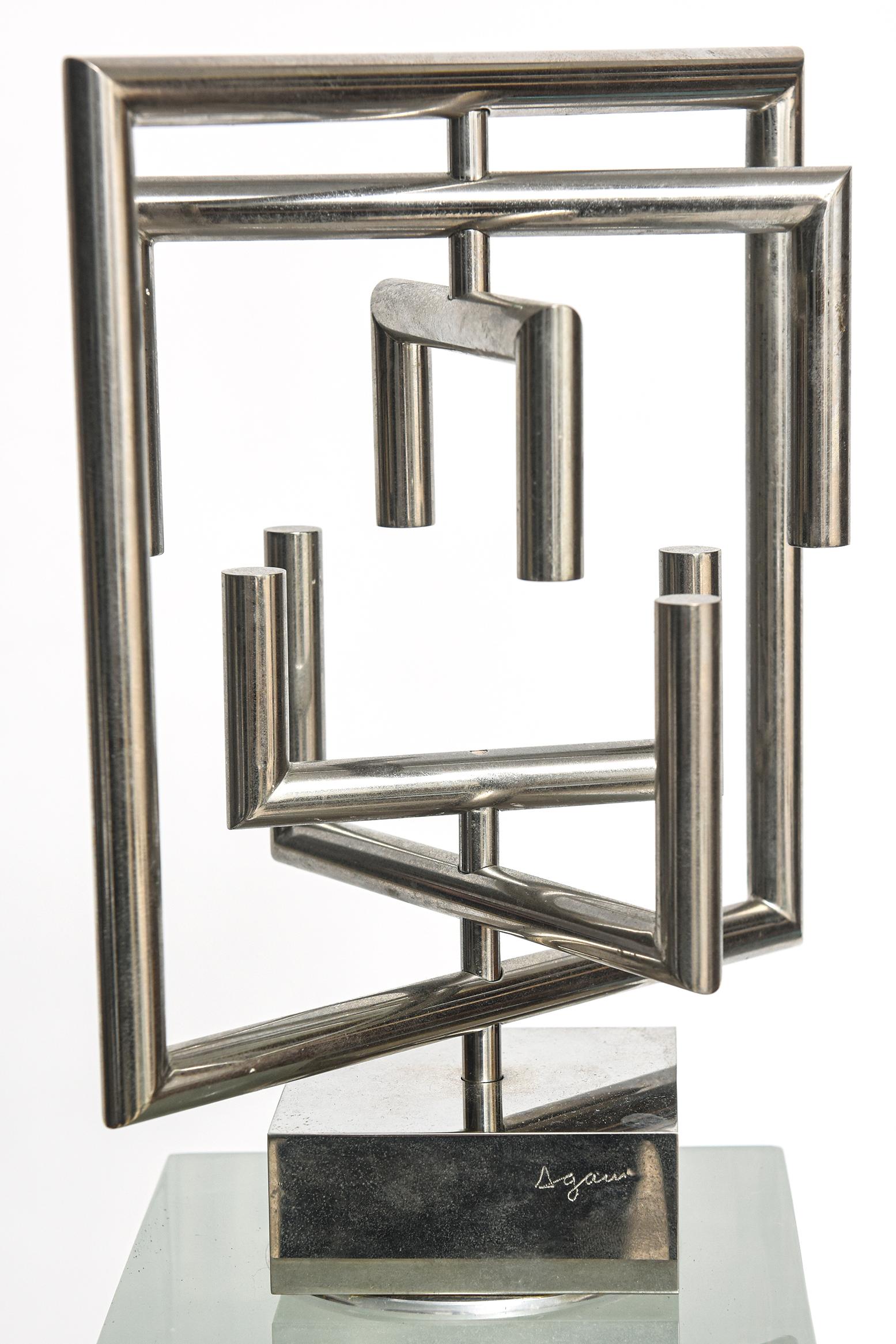 Agam Kinetic Space Divider Skulptur Limitierte Auflage Künstler Proof & Lucite Stand im Angebot 2