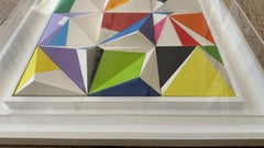 Obra cinética de colores Serigrafía Dinámica Polimórfica de Yaacov Agam