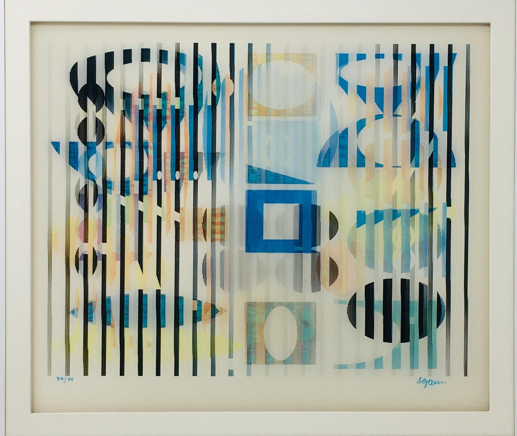 Agam 'Petite Secret' signed limited edition Agamograph kinetic op-art print - Print by Yaacov Agam