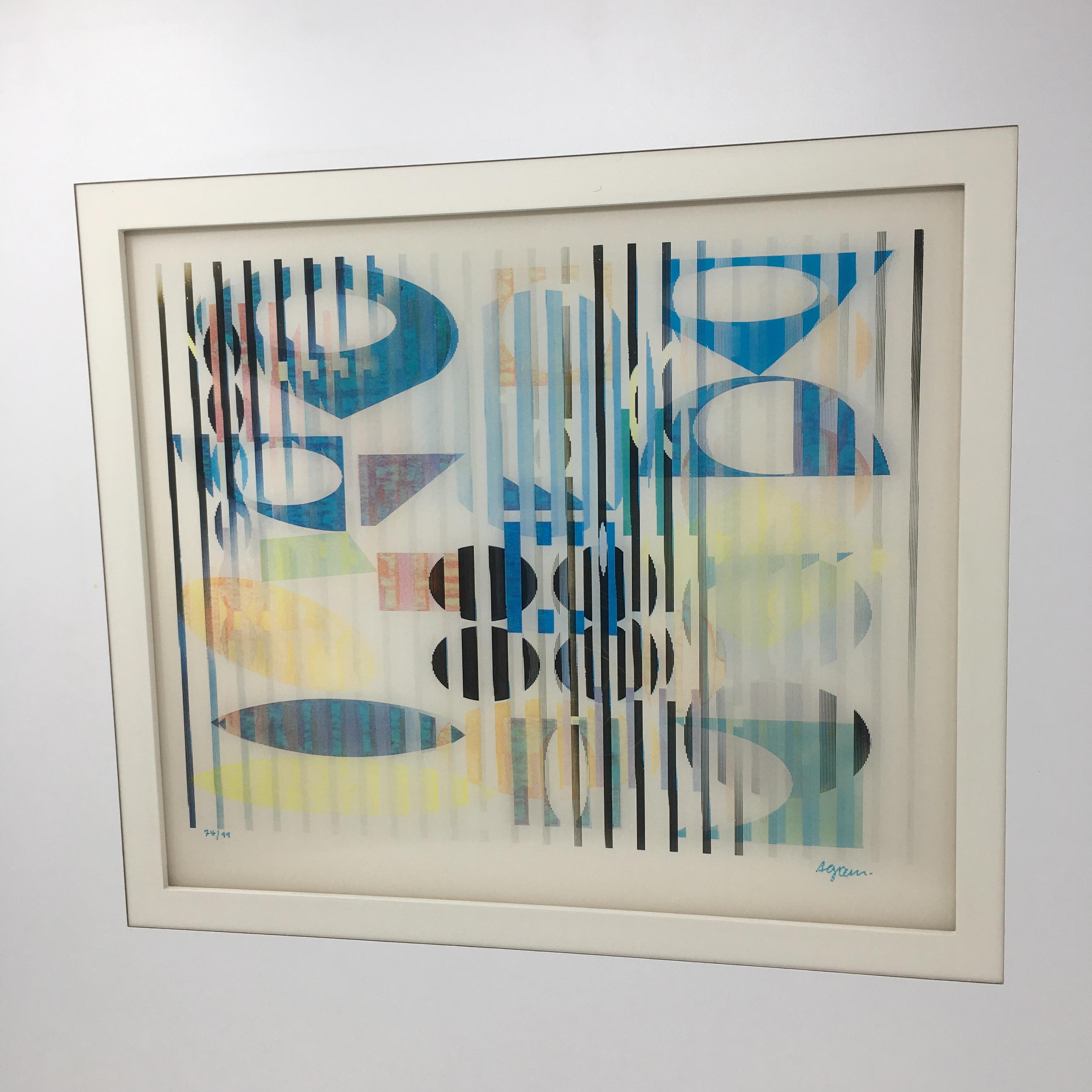 Agam 'Petite Secret' signed limited edition Agamograph kinetic op-art print - Abstract Print by Yaacov Agam