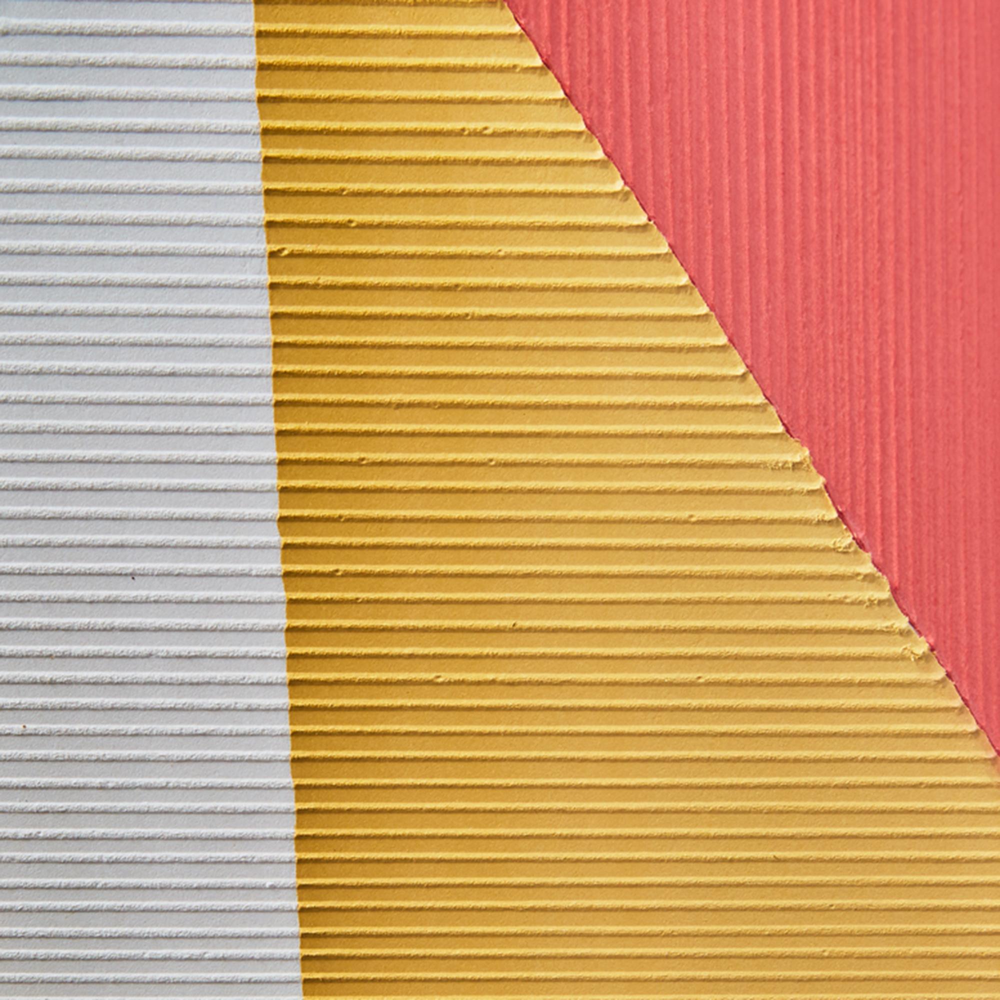 Color Pyramids, 3-D Screen Print on folded paper - Beige Abstract Print by Yaacov Agam