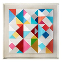 Color Pyramids, 3-D Screen Print on folded paper