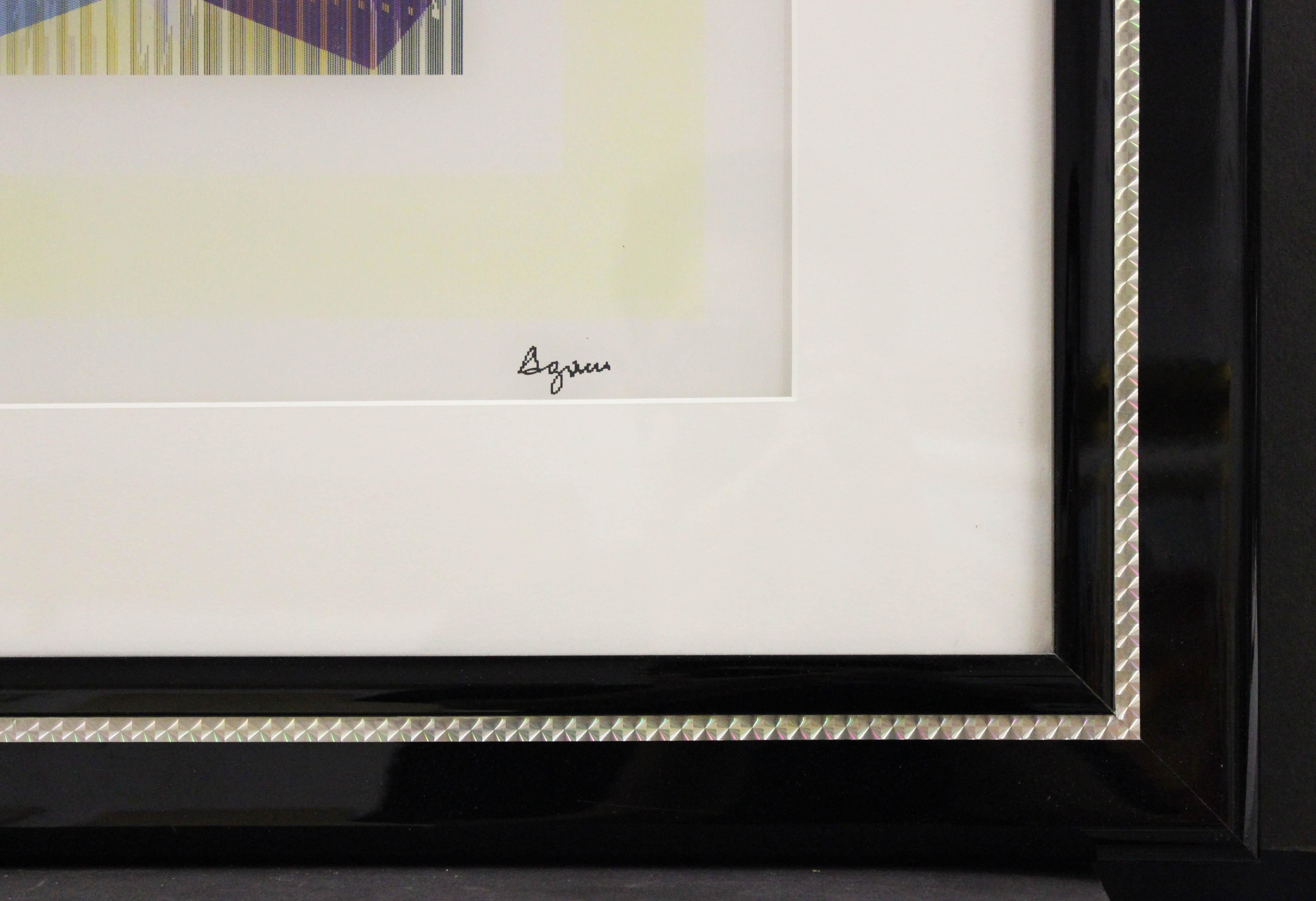 Gurrurie Yellow Border-Limited Edition Agamagraph, Signed and with COA - Print by Yaacov Agam