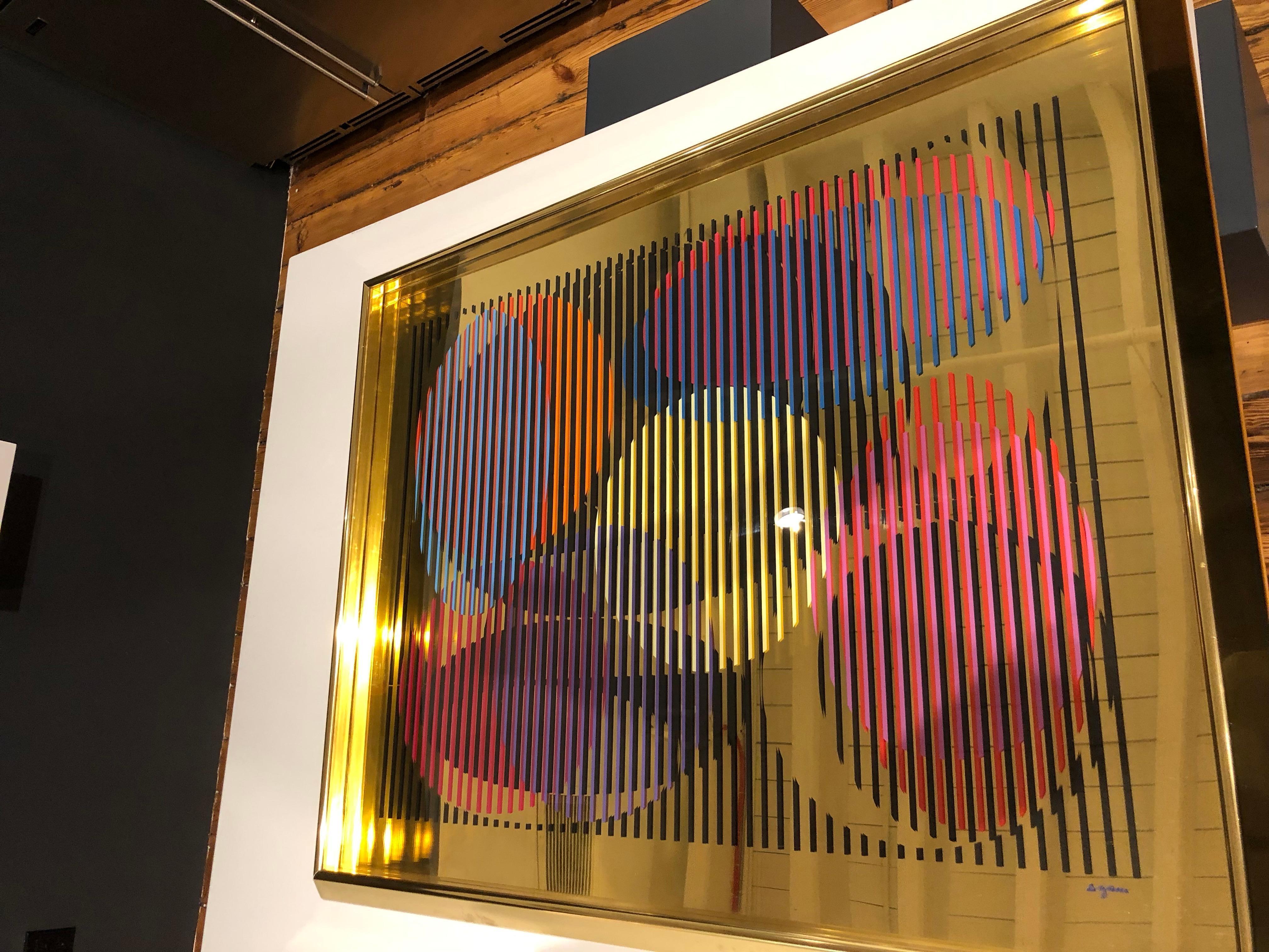Mirror silkscreen - Kinetic geometric abstract 2