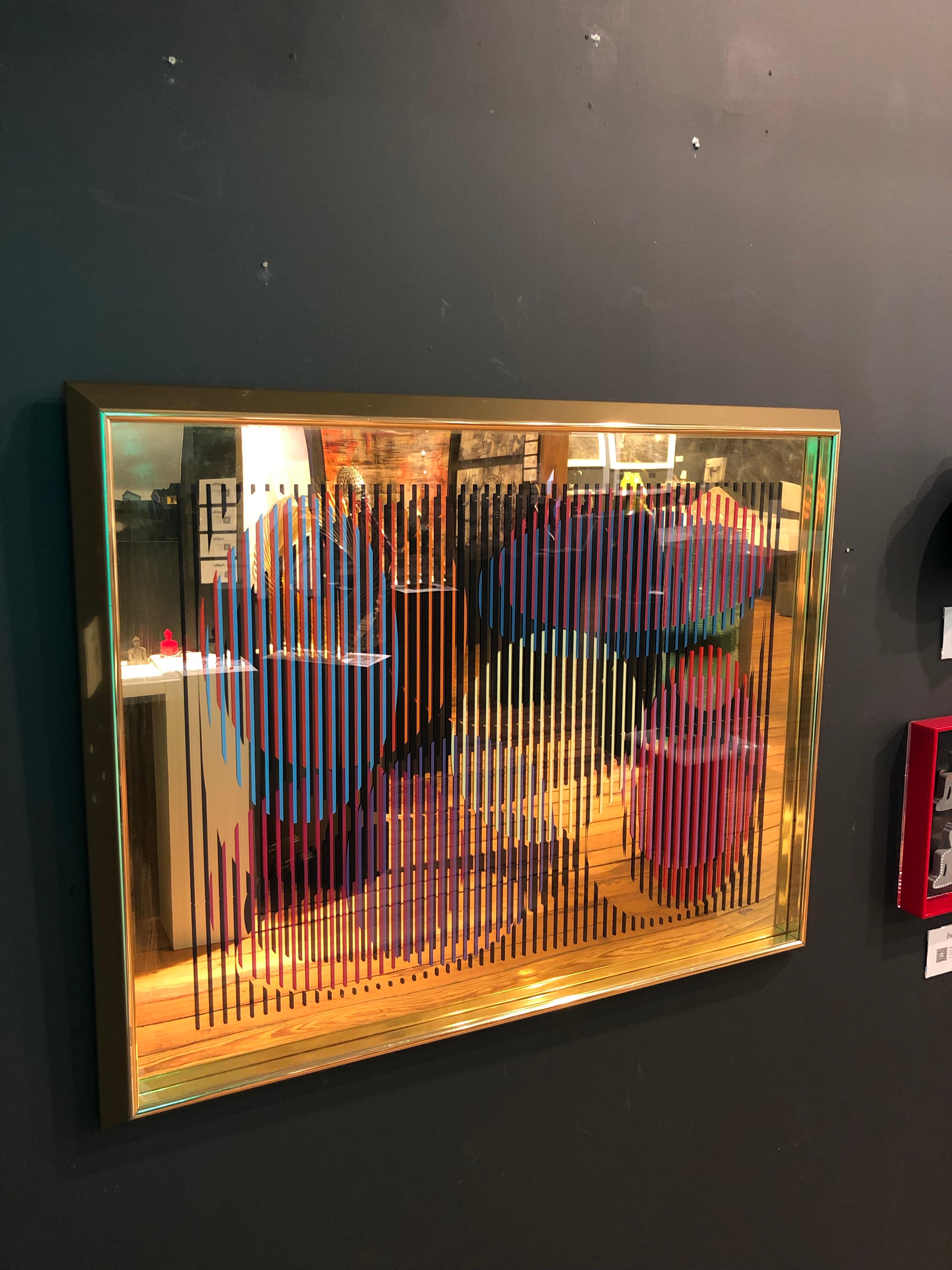 Mirror silkscreen - Kinetic geometric abstract 4