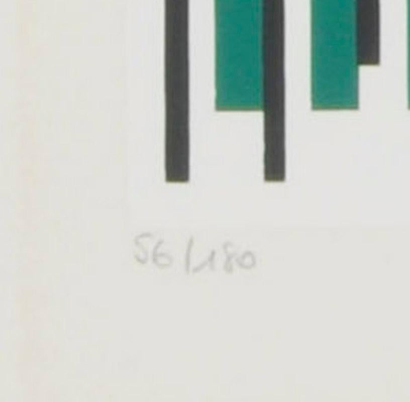 Tapestry - Gray Abstract Print by Yaacov Agam
