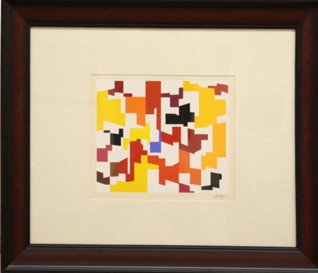 Woman-Framed Limited Edition Serigraph. Signed, comes with COA - Print by Yaacov Agam