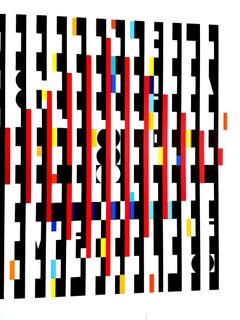 Yaacov Agam - Cinétique à l'as de Pique, Lithograph