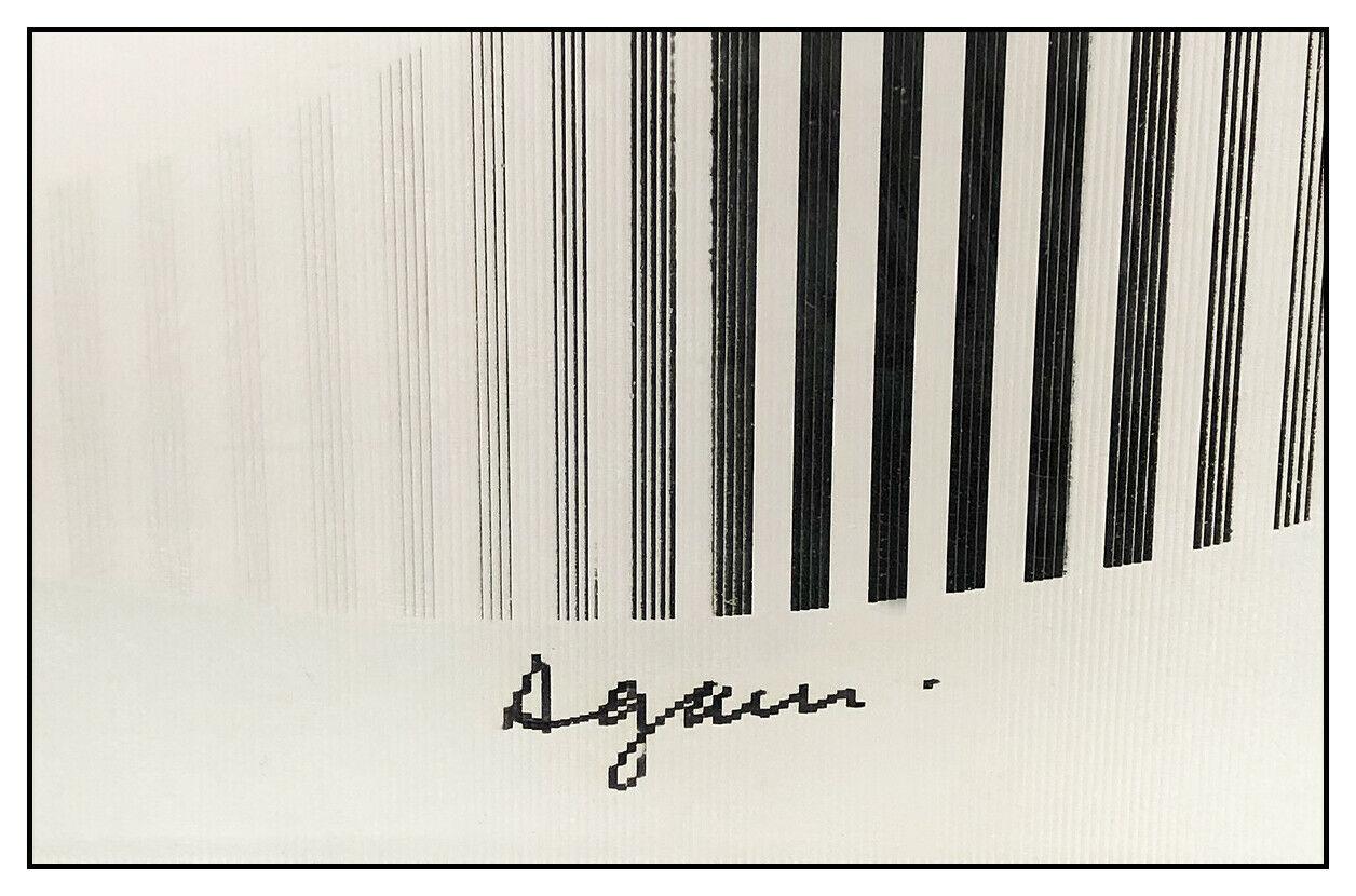 Yaacov Agam Original Color Agamograph Hand Signed Triple Galaxy Framed Op Art 1