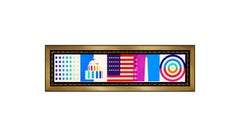 Yaacov Agam Original Color Agamograph Spirit Of Amerian Signed Op Art Large SBO
