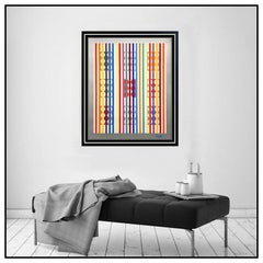 Yaacov Agam Original Color Silkscreen Large Signed Contemporary Modern Op Art