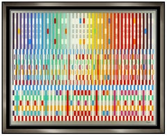 Yaacov Agam Original Color Silkscreen The Blessing Large Signed Modern Op Art