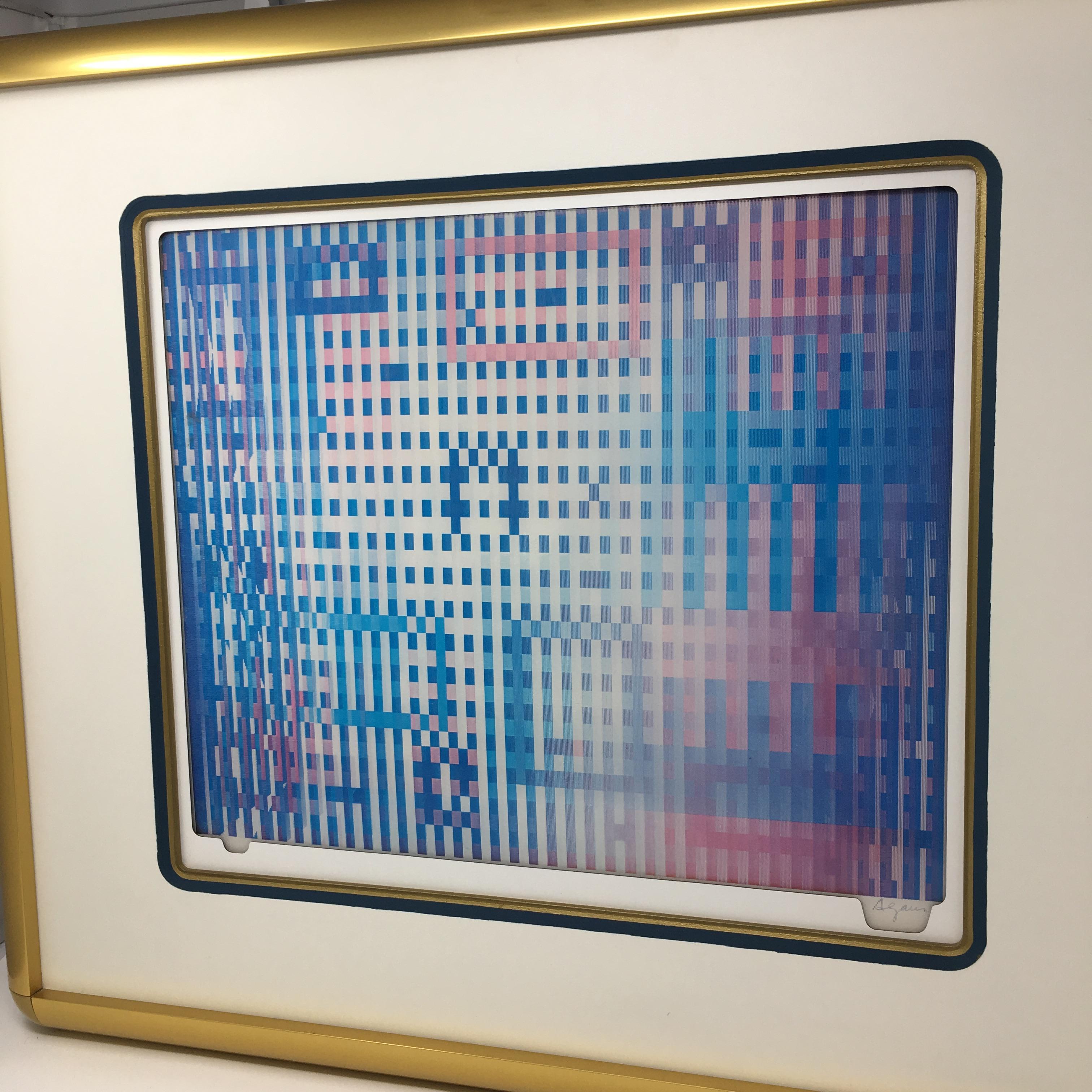 Yaacov Agam Signed Agamograph Kinetic Op-art Abstract Print 5