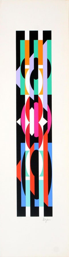 YAACOV AGAM UNTITLED 6 FROM THE +-X9 SUITE SIGNED AND NUMBERED