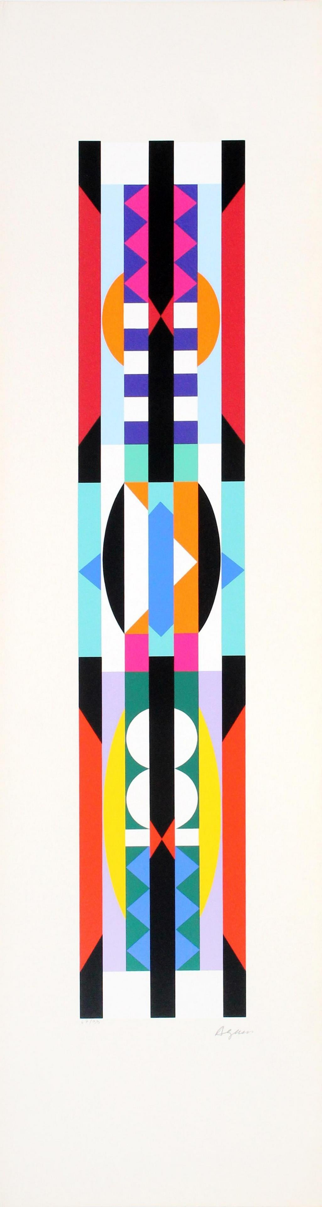 YAACOV AGAM  UNTITLED 7 FROM THE +-X9 SUITE  SIGNED AND NUMBERED - Print by Yaacov Agam