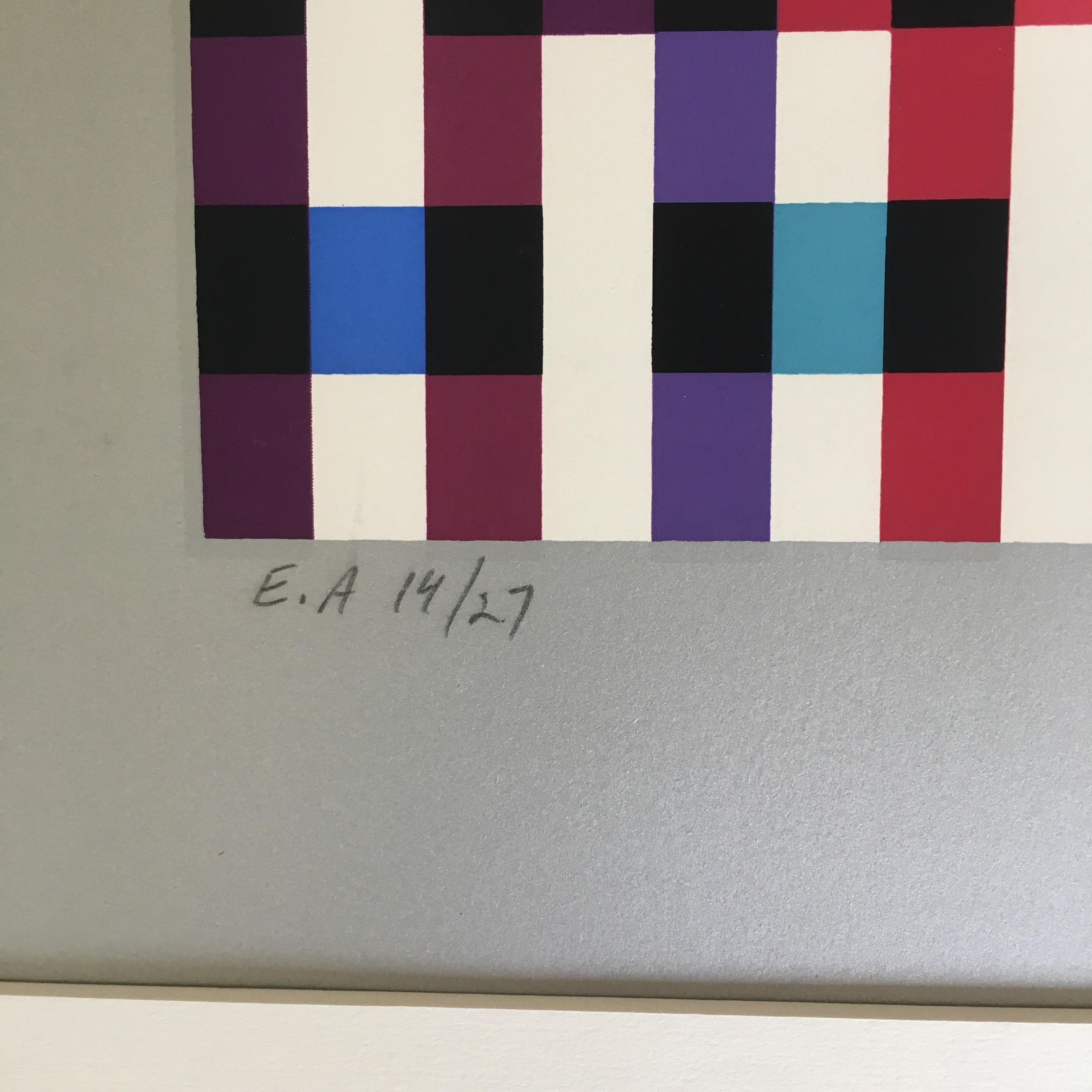 Yaacov Agam 'Untitled' Signed Artist's Proof Geometric Abstract Print 1