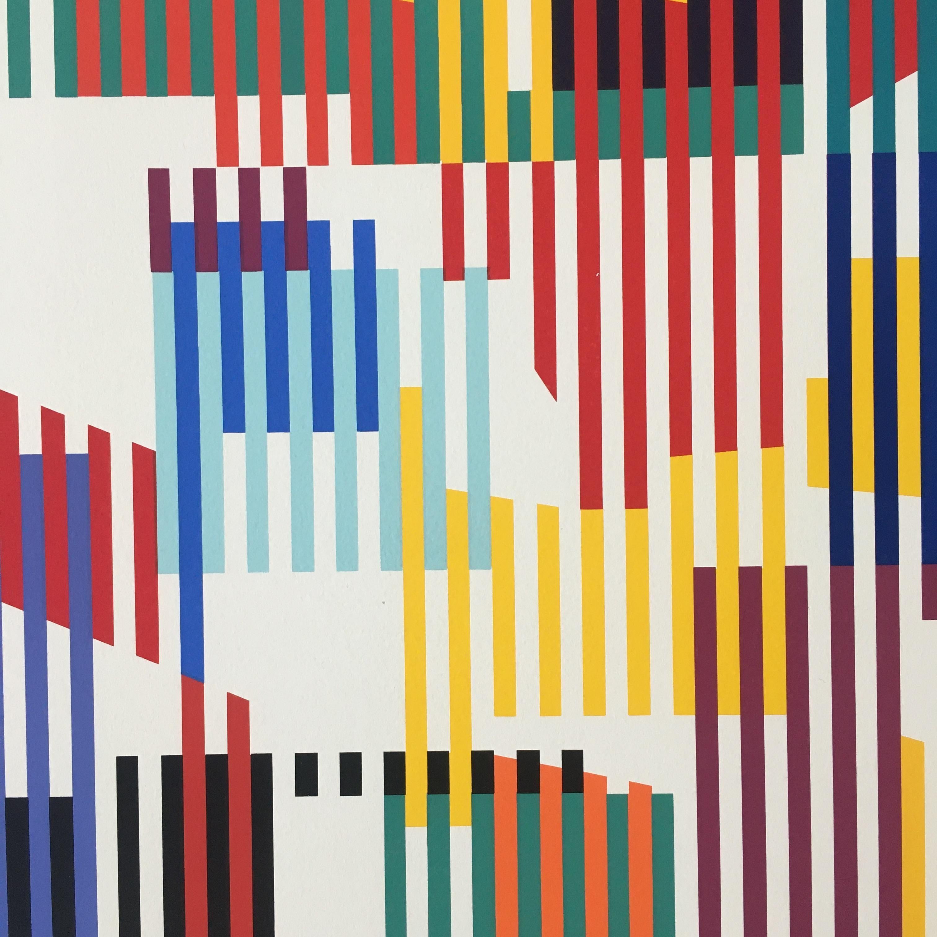 Yaacov Agam Untitled Signed, Limited Edition Abstract Geometric Print 1