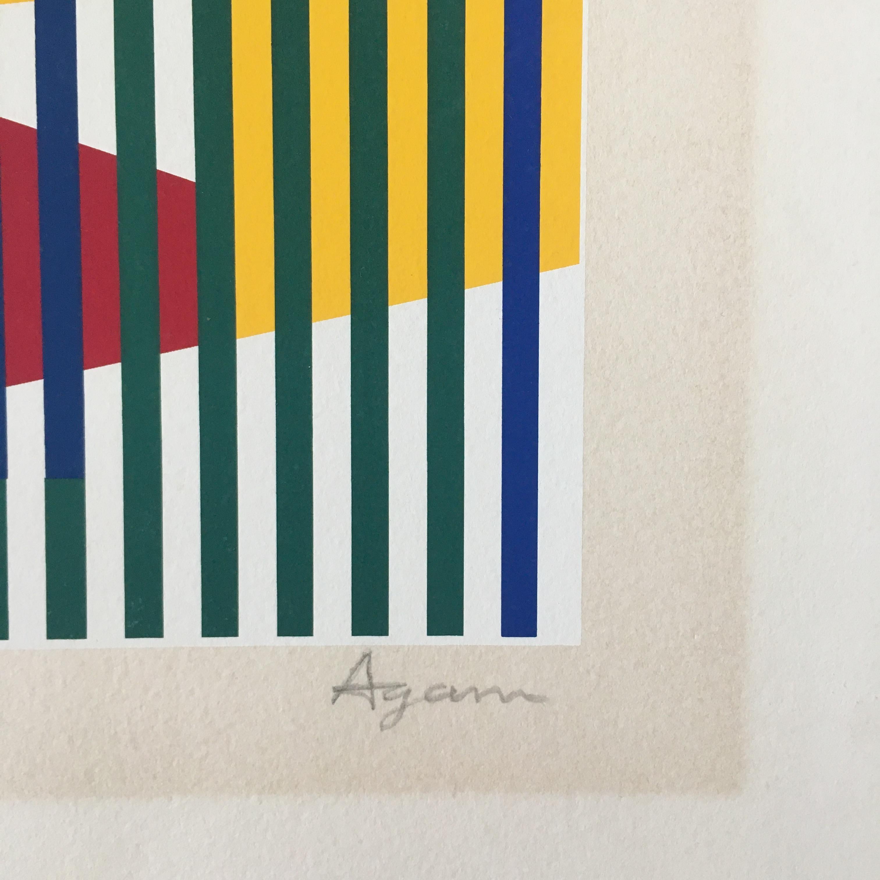 Yaacov Agam Untitled Signed, Limited Edition Abstract Geometric Print 2
