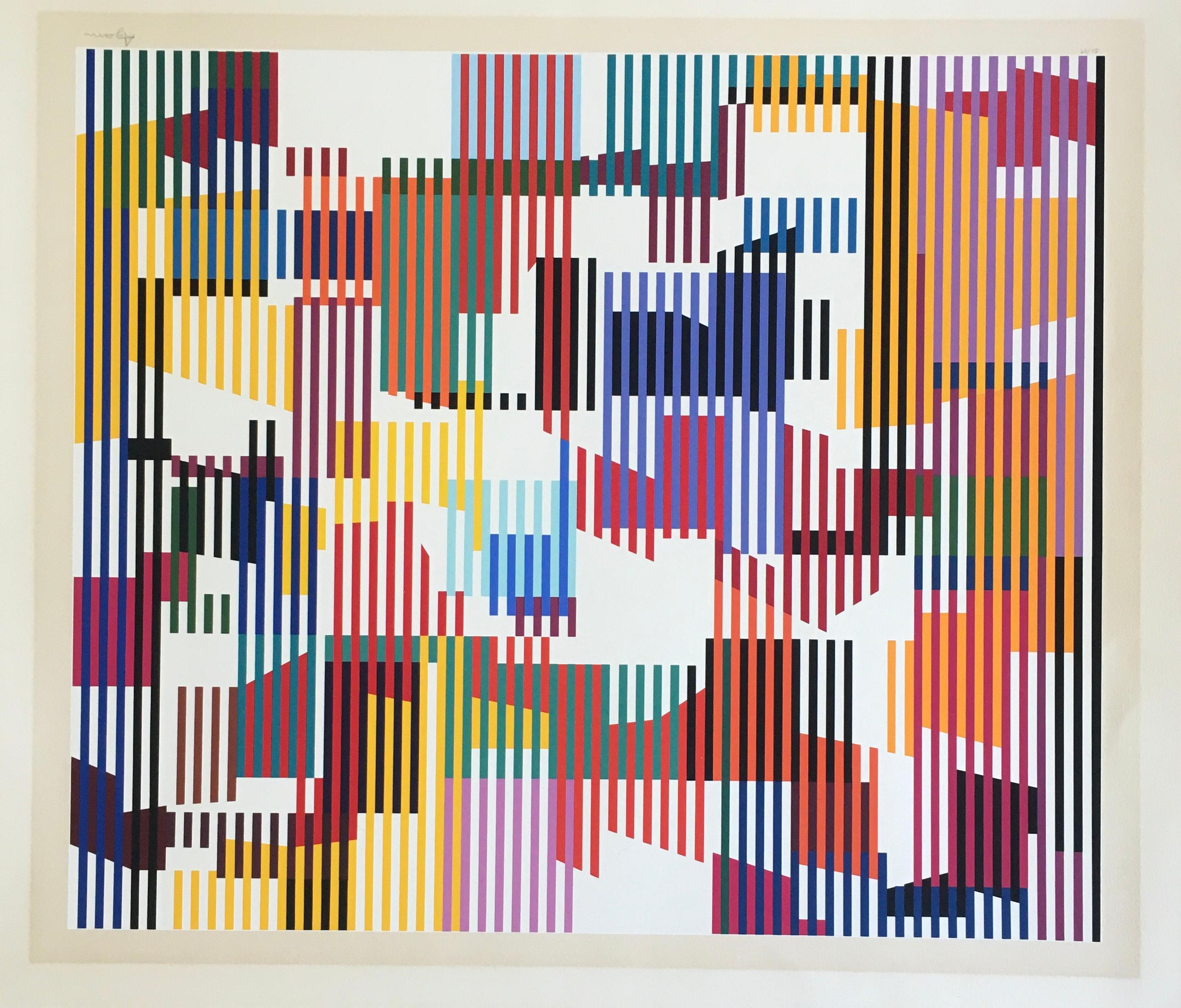 Yaacov Agam Untitled Signed, Limited Edition Abstract Geometric Print 4
