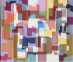 Yaacov Agam Untitled Signed, Limited Edition Abstract Geometric Print