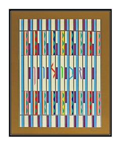 Yaacov AGAM Zebulun Color Silkscreen Signed Op Artwork Modern Illusion Authentic