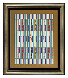 Yaacov AGAM Zebulun Color Silkscreen Signed Op Artwork Modern Illusion Authentic