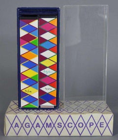 Vintage Agam Silkscreen Kaleidoscope Agamascope Sculpture Signed # in Box Israeli Op Art