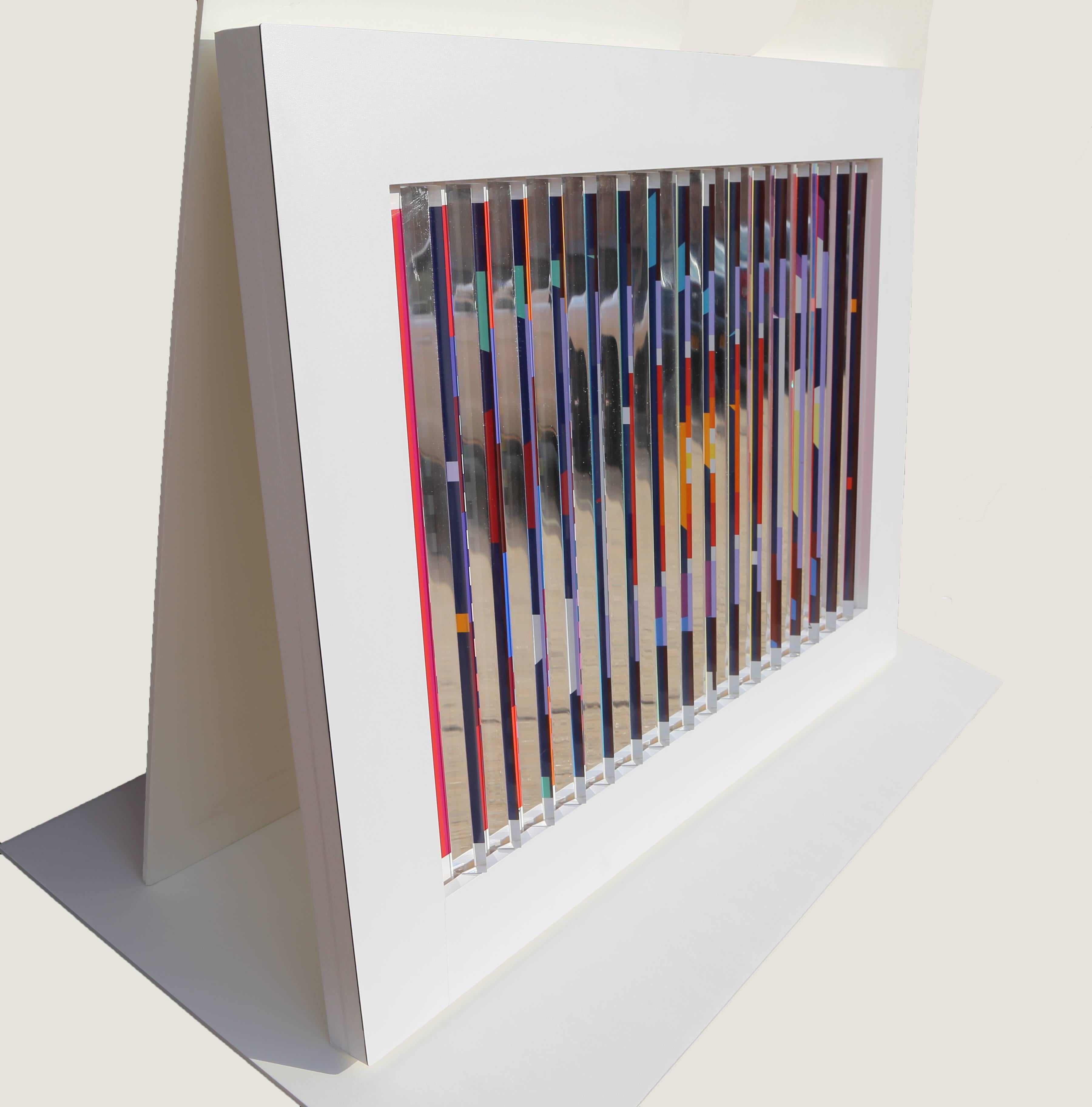 Midnight Blue, Prismagraph 3-D Wall Sculpture by Yaacov Agam 2