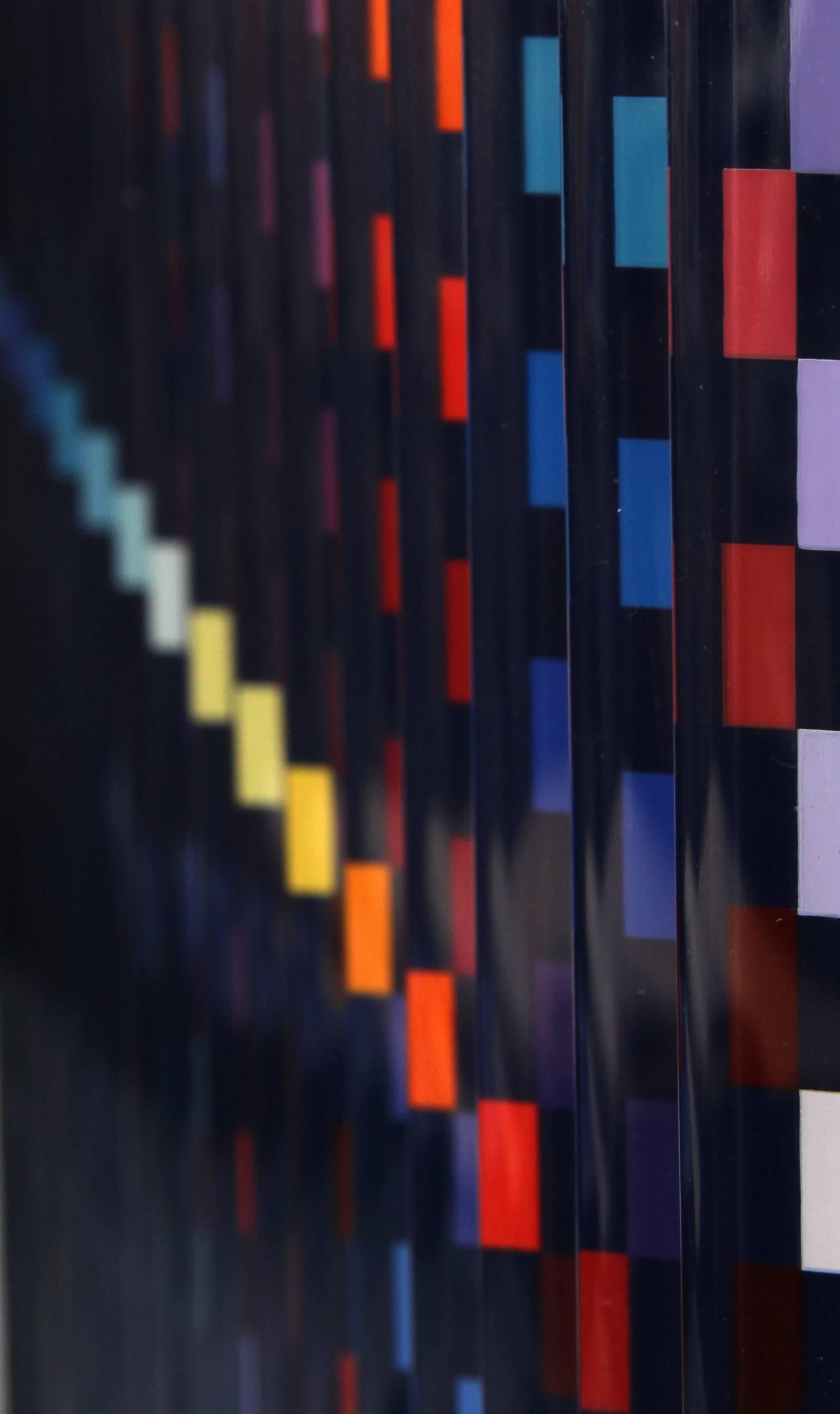 Midnight Blue, Prismagraph 3-D Wall Sculpture by Yaacov Agam 7