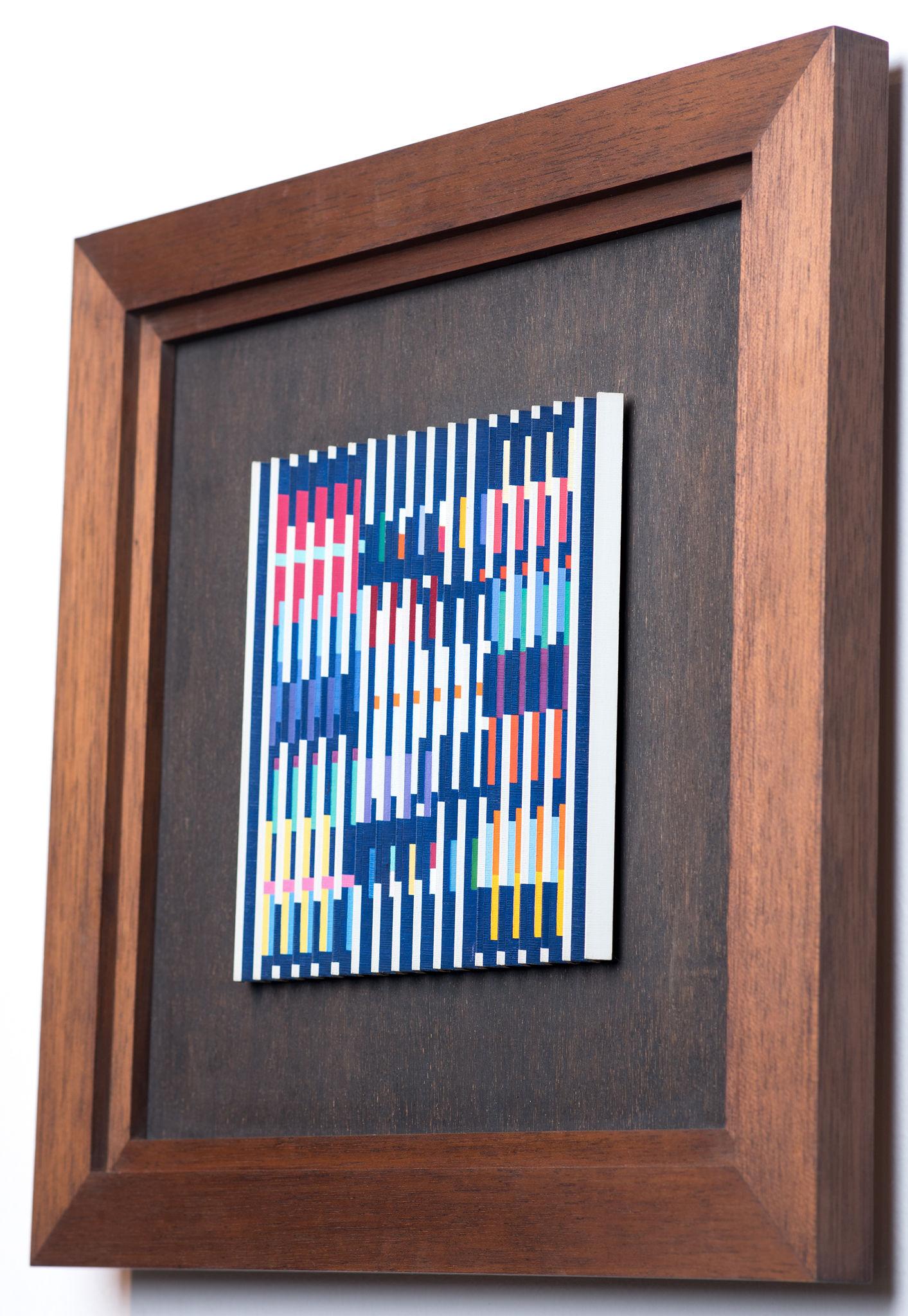 Yaacov Agam, Petit EAnd, œuvre cinétique originale, acrylique sur aluminium en vente 1