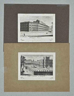 Vedute romane - Acquaforte originale di Agapito Franzetti - Anni '20 del XIX secolo