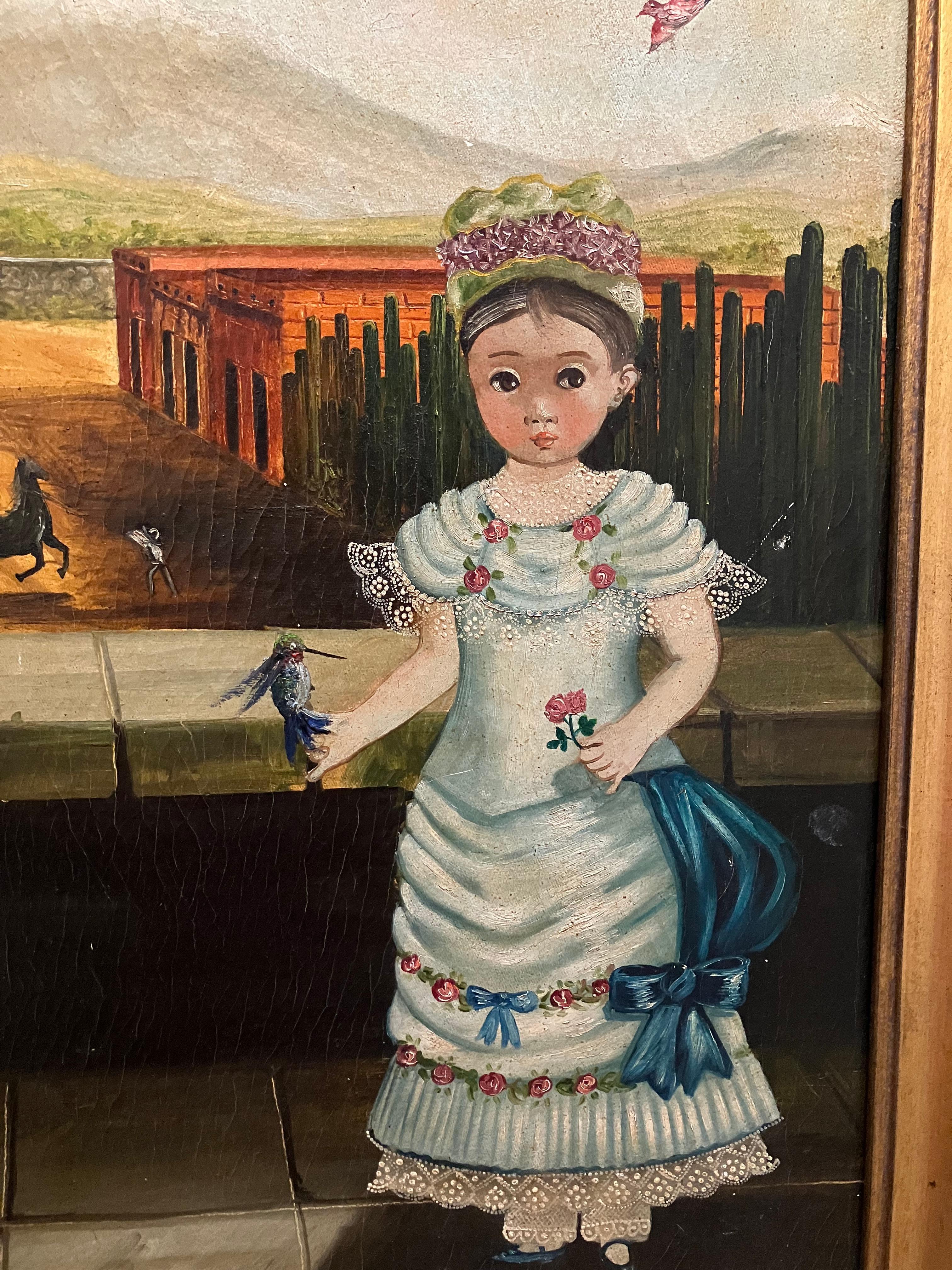 Agapito Labios Girl with Birds For Sale 2